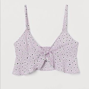 H&M Lilac Floral Strappy Top